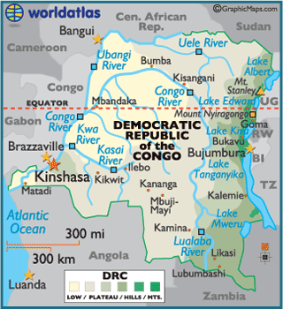 democratic congo map